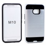 Wholesale HTC One M10 Iron Shield Hybrid Case (Silver)